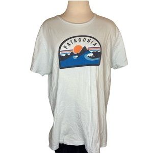 PATAGONIA Organic Cotton Light Green‎ Short Slim Fit Sleeve T Size Large